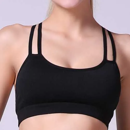 Push Up Wireless Seamless Tops Shockproof Padding Sports Bra