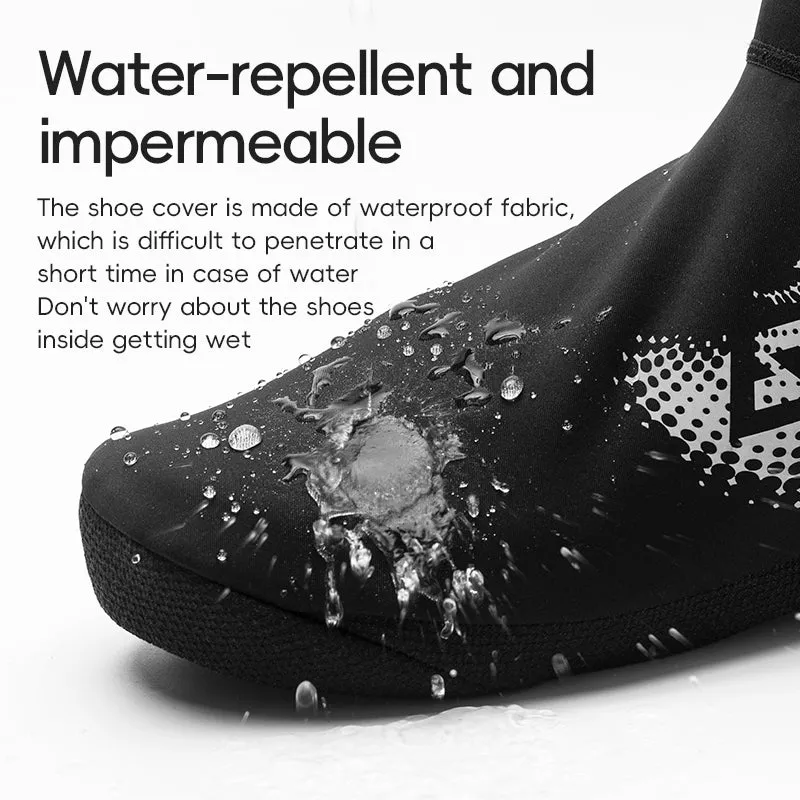 ROCKBROS Winter Cycling Shoe Covers, Thermal Windproof, Water-Resistant Overshoes