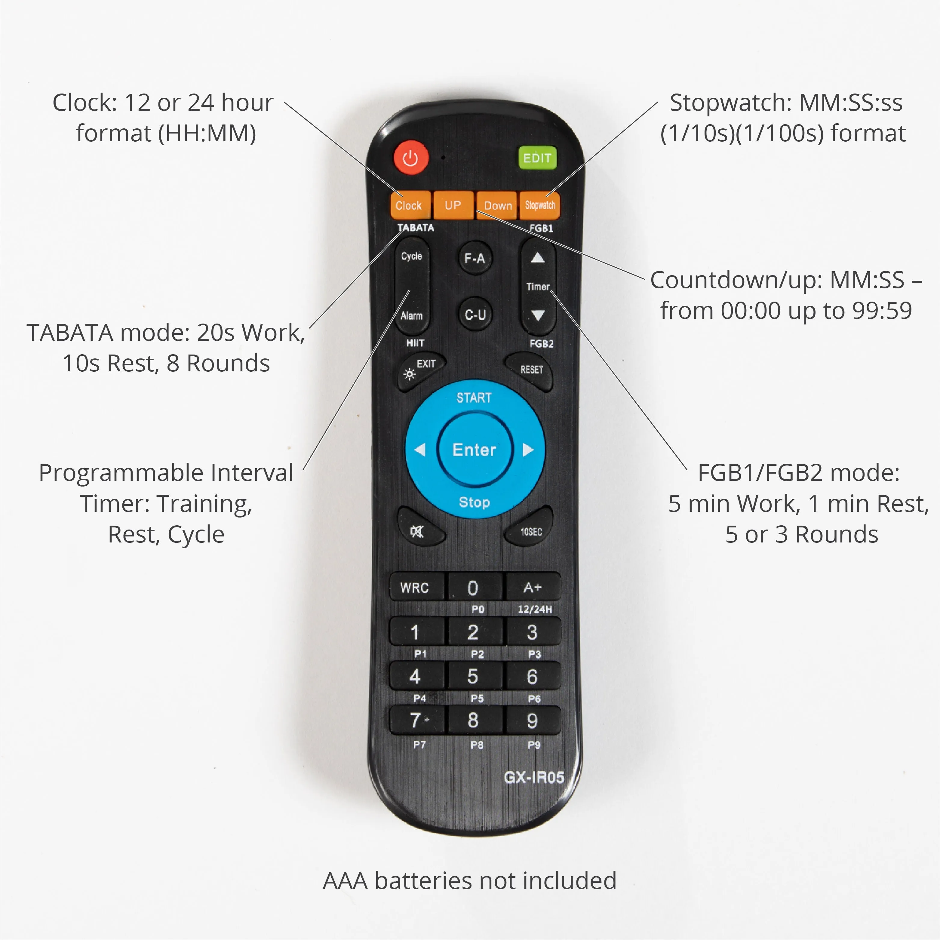 Scratch and Dent - Large Gym Timer With Remote - FINAL SALE