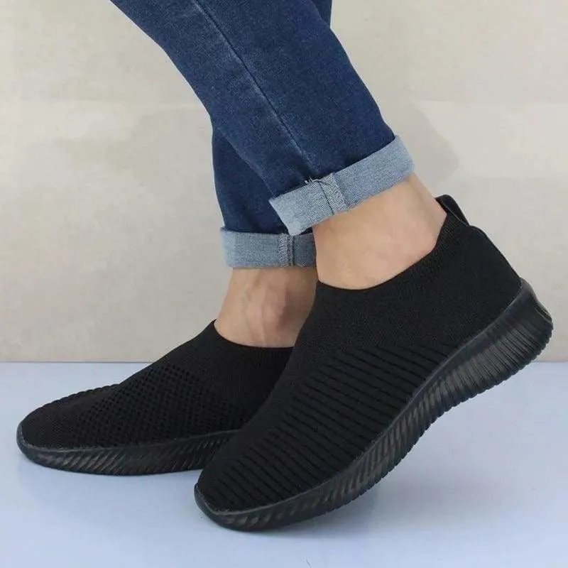 Spring Summer Slip On Flat Knitting Sock Sneakers Shoes