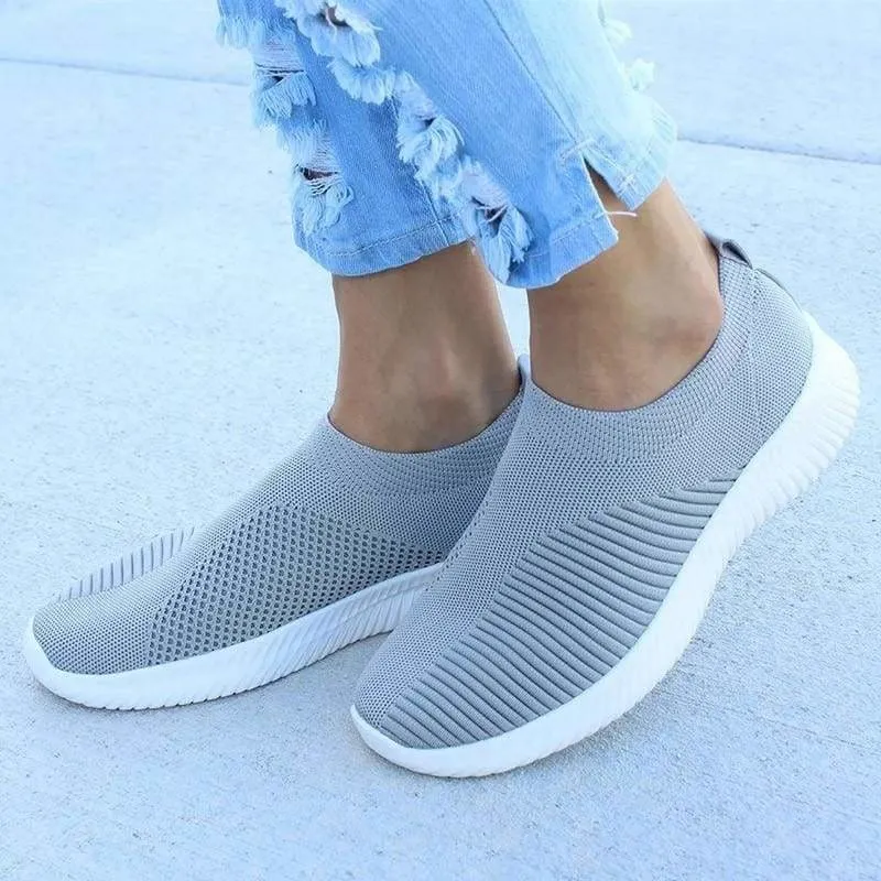 Spring Summer Slip On Flat Knitting Sock Sneakers Shoes