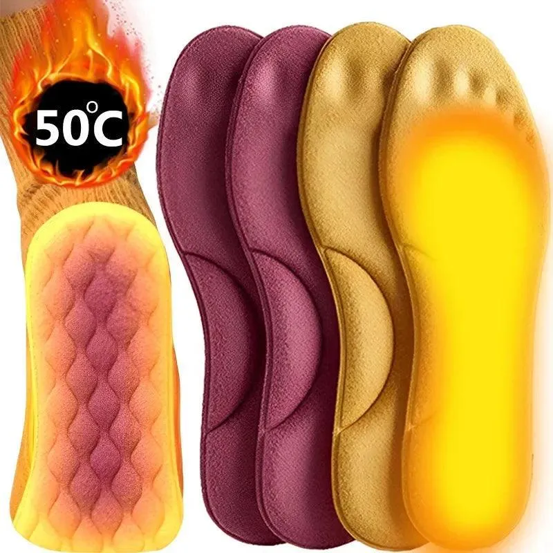 Thermostatic Heated Memory Foam Insoles with Arch Support for Winter Comfort