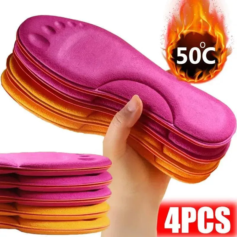 Thermostatic Heated Memory Foam Insoles with Arch Support for Winter Comfort