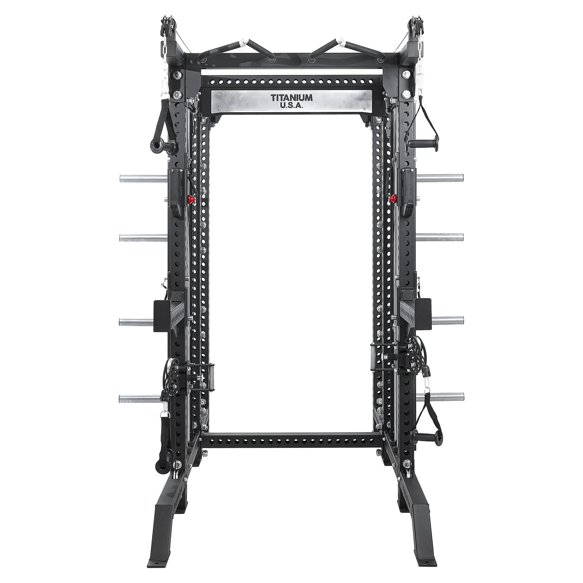 TITANIUM USA M90 MODULAR SERIES FUNCTIONAL TRAINER & DUAL ENTRY SQUAT RACK