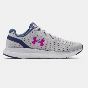 Under Armour Halo Grey/White/Meteor Pink Charged Impulse Youth Sneaker