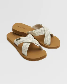 Volcom Double Cross Sandals - CREAM